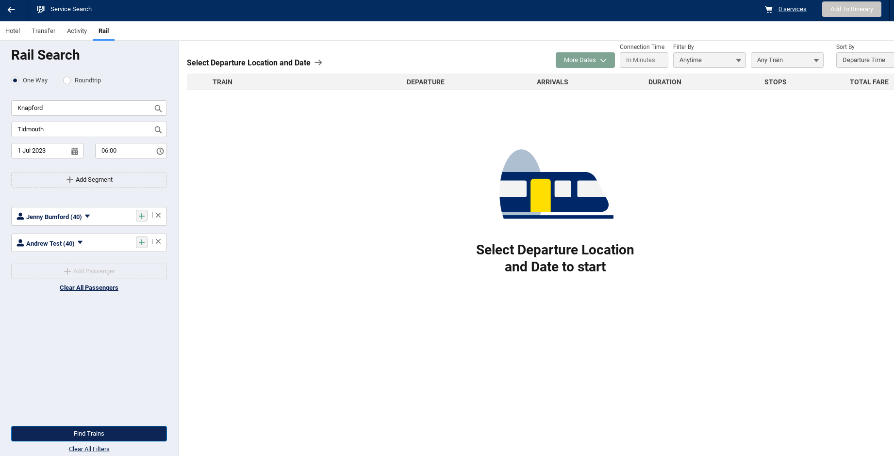 Rail Service Search 2