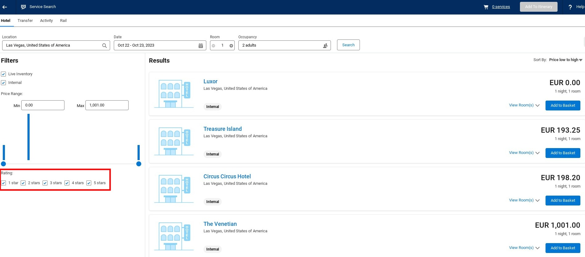 service search 1