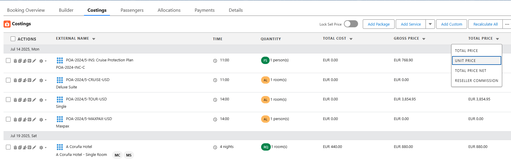 unit cost pricing 4